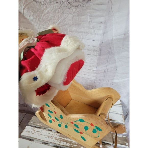 Wooden Mrs Claus vintage home decor Xmas large display - Picture 6 of 7